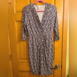 White House Black Market Geometric Pattern Dress sz M